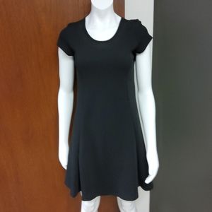 Black shortsleeve skater dress